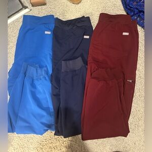 Lightly worn figs high waisted Zamora jogger scrub pants.  $15 each or 3 for $40